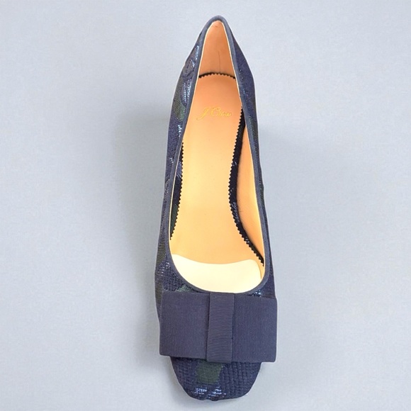 J. Crew Celia Pumps Green Brocade - Picture 4 of 6